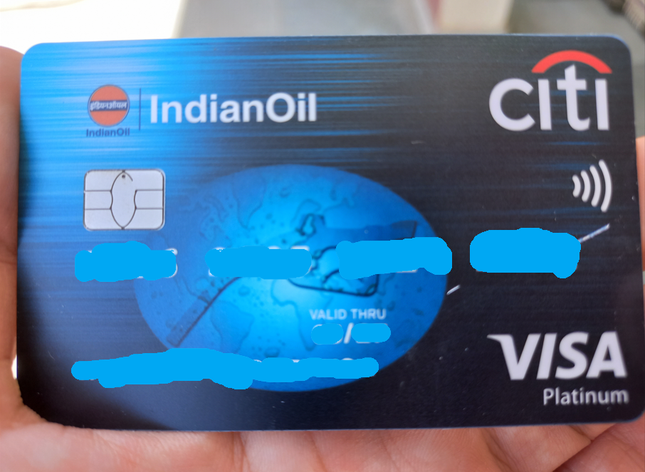 Citi Bank Indian Oil Card received