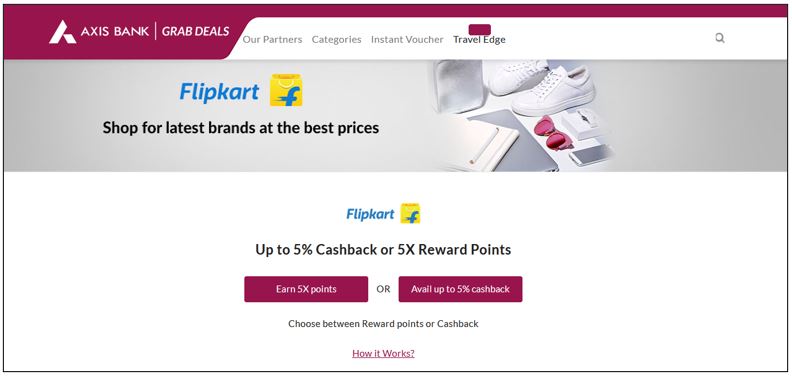 Vist Flipkart from Axis Bank Grab Deals